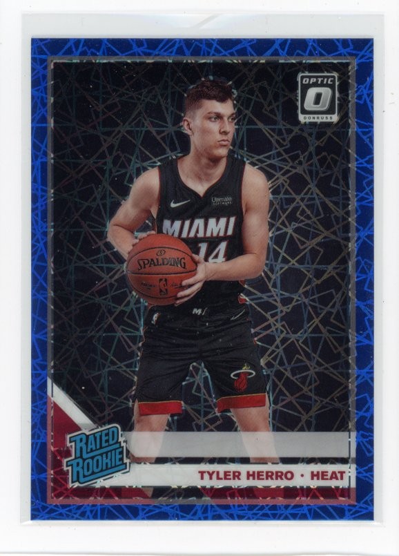 2019-20 Donruss Optic #172 Tyler Herro Blue Velocity A8
