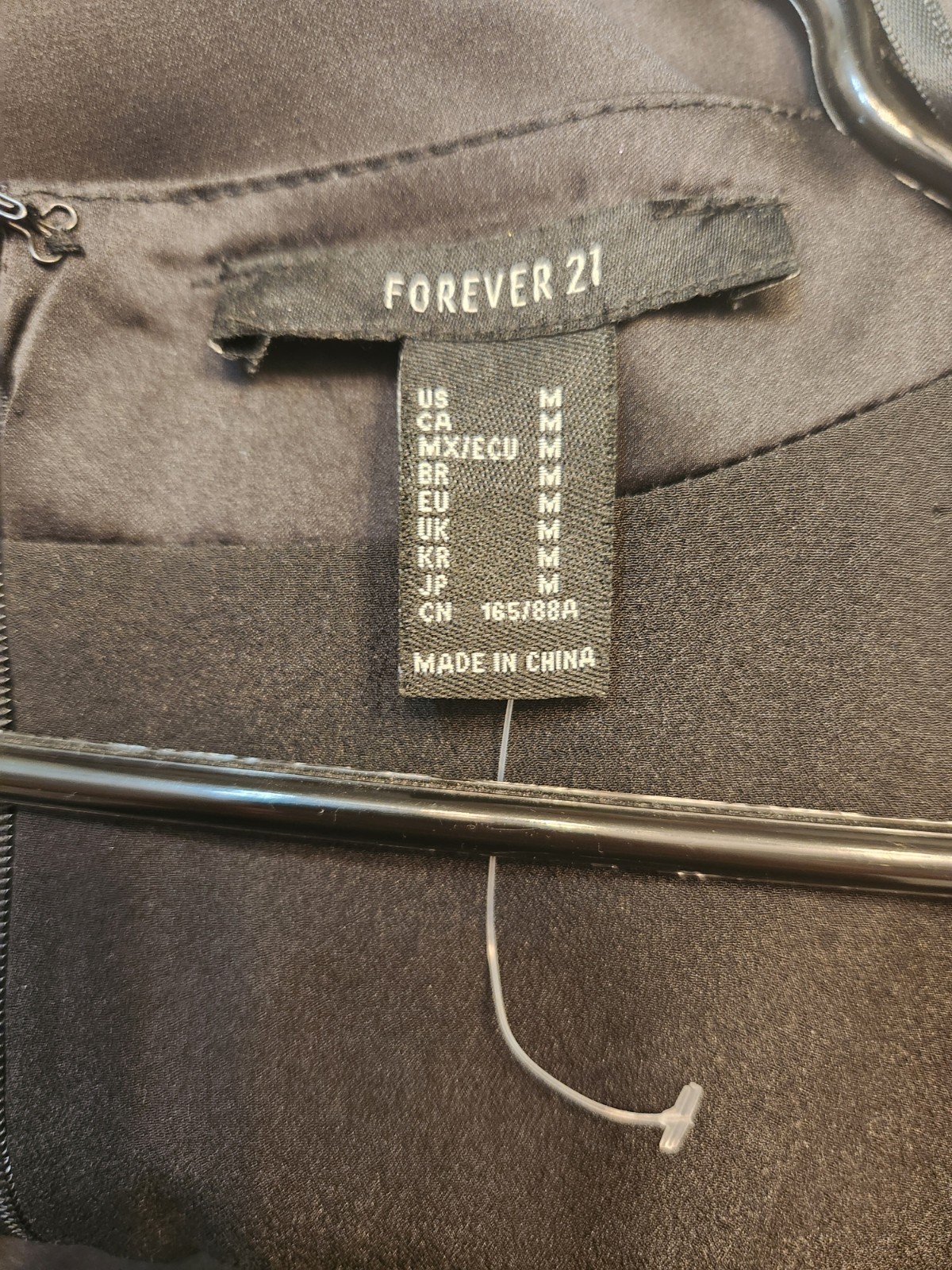 Forever 21 Black Solid Square Neck Long Sleeve Mi… - image 2