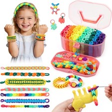 Arts and Crafts for Kids Ages 6-8 8-12, Bracelets Making Loom Kit with 1000 ...