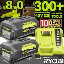 8000mAh Battery For Ryobi 40V Lithium OP40602 OP4050 OP4026A With LED or Charger