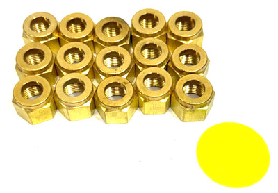 PARKER BRASS COMPRESSION FITTING NUT 3/8'' OD 9/16-20 THREAD SIZE LOT OF 15