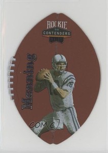 1998 Playoff Contenders Leather Footballs Silver Peyton Manning Rookie RC HOF