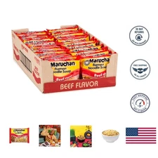 Quick and Flavorful Beef Ramen Noodles - 24 Pack, 3 Oz, Ideal for Any Recipe