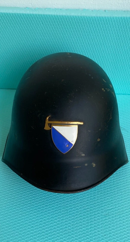 Hermoso y raro casco suizo vintage Segunda Guerra Mundial Ejército Militar - Imagen 4 de 4