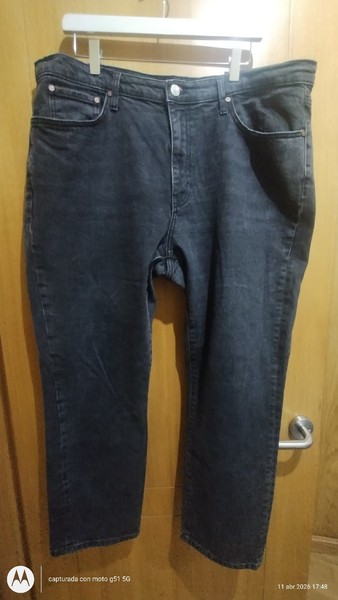 Pantalón vaquero para señora de Mango, negro, talla 48