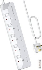 PIBEEX Extension Lead 5 Way Multi Plug Extension Sockets with Individual Switche