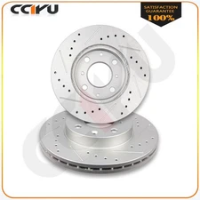 Front  Drill & Slot  Brake Rotors FOR 90-00 Honda Civic Hatchback 90-91 CRX DX