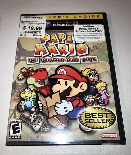 Paper Mario Thousand Year Door Player's Choice & Best Seller Sealed Gamecube