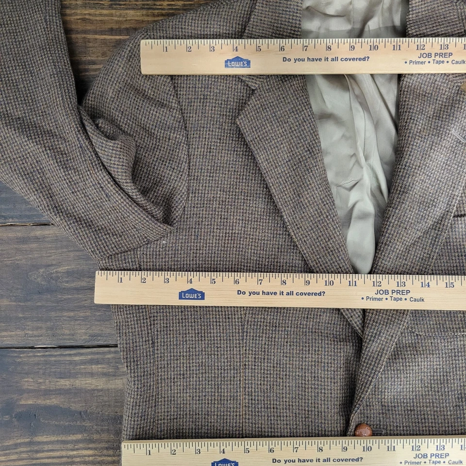 VTG Sutter & Grant Men's Tweed Sport Coat Blazer Two Button Brown Wool Size 40R - Image 2 of 4