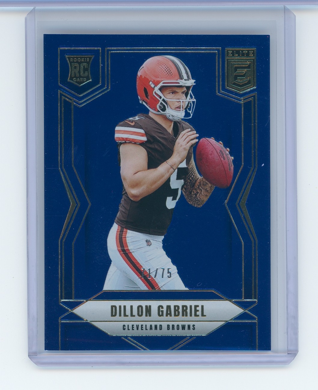 2025 Panini Donruss Elite #151 Dillon Gabriel Blue /75 RC Cleveland Browns