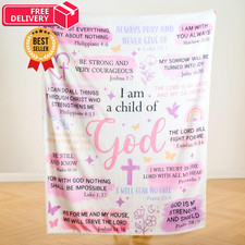 Christian Gifts for Women    I Am a Child of throw 50x60 , Christian-purple