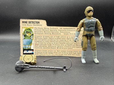 Vintage Complete 1983 GI JOE ARAH MINE DETECTOR Code Name TRIPWIRE w FILE CARD