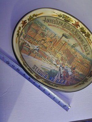 Anheuser-Busch Breweriana Beer Tray St. Louis MO Collectible