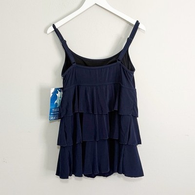 chinese dress ladies Floral Swim Dress S BLACK/MULTI