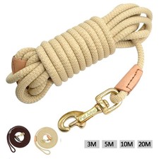 Long Dog & Horse Training/Tracking/Lunge/Rein Leads Recall Obedience Rope Leash+