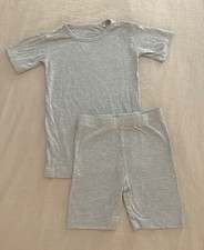 Little Sleepies Heather Gray Bamboo Short Sleeve Pajama Set Size 5/6 RETIRED 