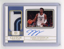 2022 Panini National Treasures Jaren Jackson Jr. Clutch Factor Auto Prime /25