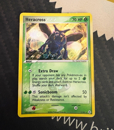 Heracross 7/101 EX Hidden Legends Holo Rare English 2004 HP 70 Pokémon TCG
