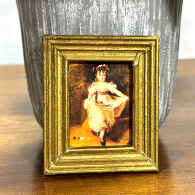 #ad Vintage Miss Murray By Sir Thomas Lawrence Miniature Framed Print 2.25x 2.75quot; $16.98