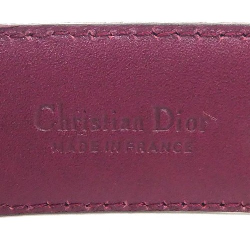 Cintura Christian Dior originale bordeaux/argento/oro pelle/metallo - e59200 g - Foto 9 di 9