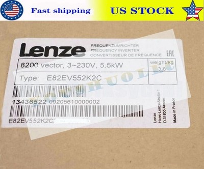 E82EV552K2C NEW LENZE E82EV552_2C Inverter Vector 8200 5.5kW E82EV552-2C-
