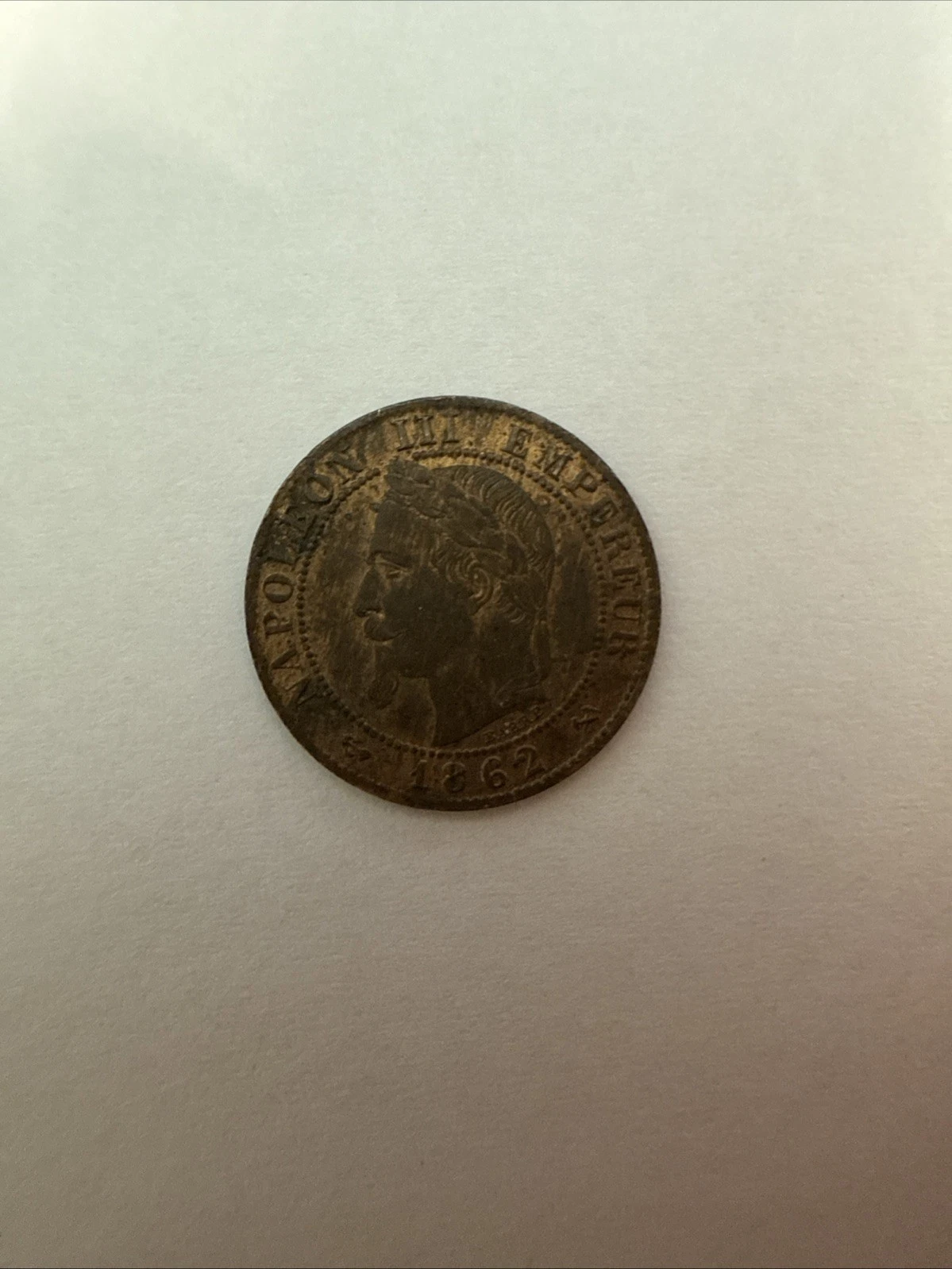Monnaie Un Centime Napoléon III Empereur 1862 Empire Français