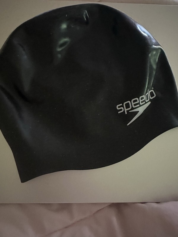 Black Speedo Silicon Swim / Bathing Cap, Great Cond. If Used, Only 1-2  X