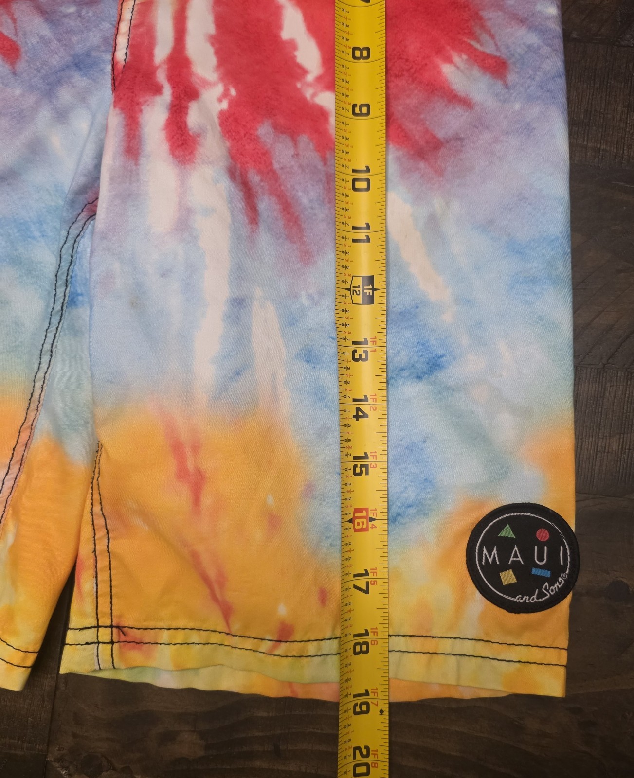 Maui & Sons Kids Tie Dye  Board Shorts  Size 10-12 image 5