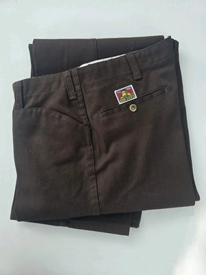 Vintage Ben Davis Pants Mens 38x32 Brown Canvas Chino Baggy Loose Fit Y2K
