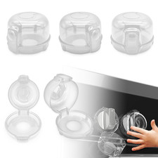 Child Safety Stove Knob Covers - Heat-Resistant Clear 5-Pack