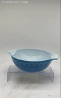 Pyrex Blue Snowflake Round Shape Big And Small Mixing Bowl Lot of 2