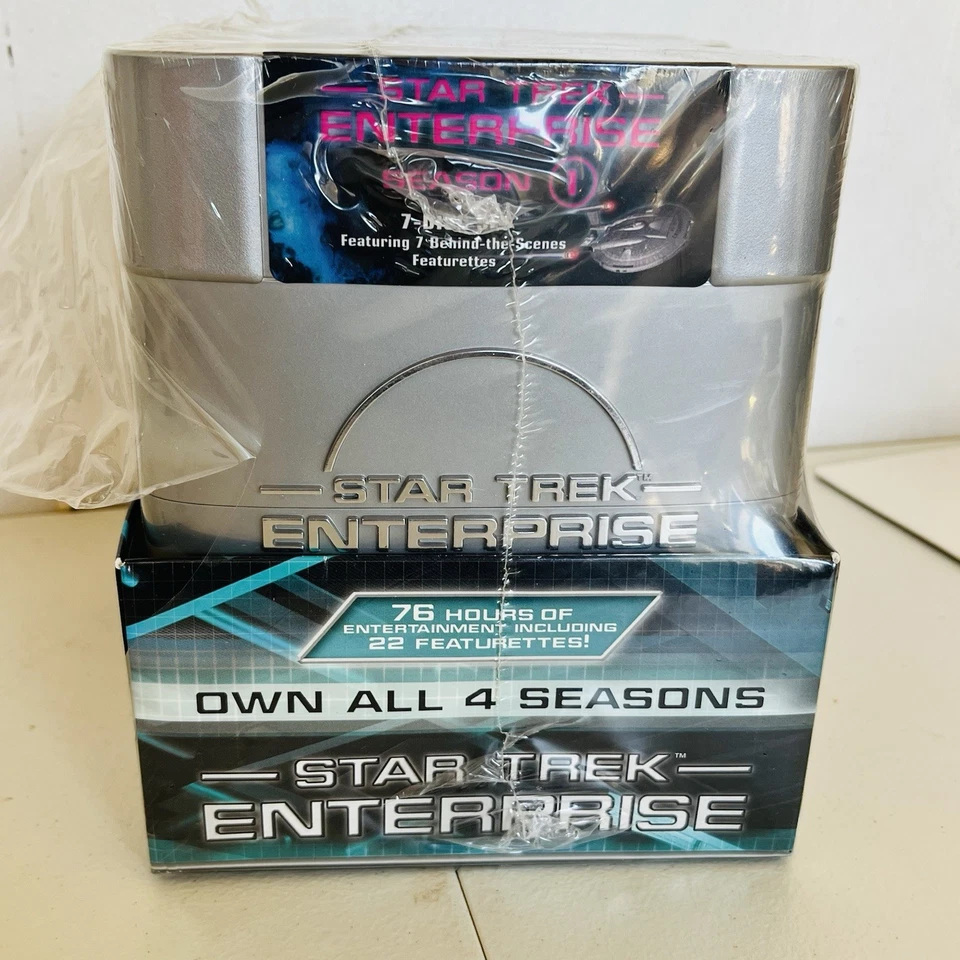 Star Trek: Enterprise - The Complete Series (DVD, 2005, 27-Disc Set) Silver Case - Image 3 of 4