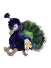 Aurora Flopsies Perry Peacock Plush Stuffed Toy Purple Green 06860