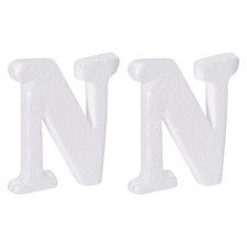 Foam Letters N Letter EPS White Polystyrene Letter Foam 100mm/4 Inch, Pack of 2