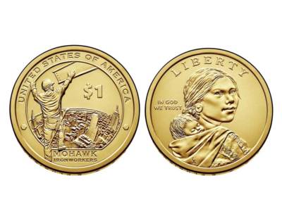 2015 P Native American Indian Dollar U.S Mint Coin Mohawk Iron workers Coins
