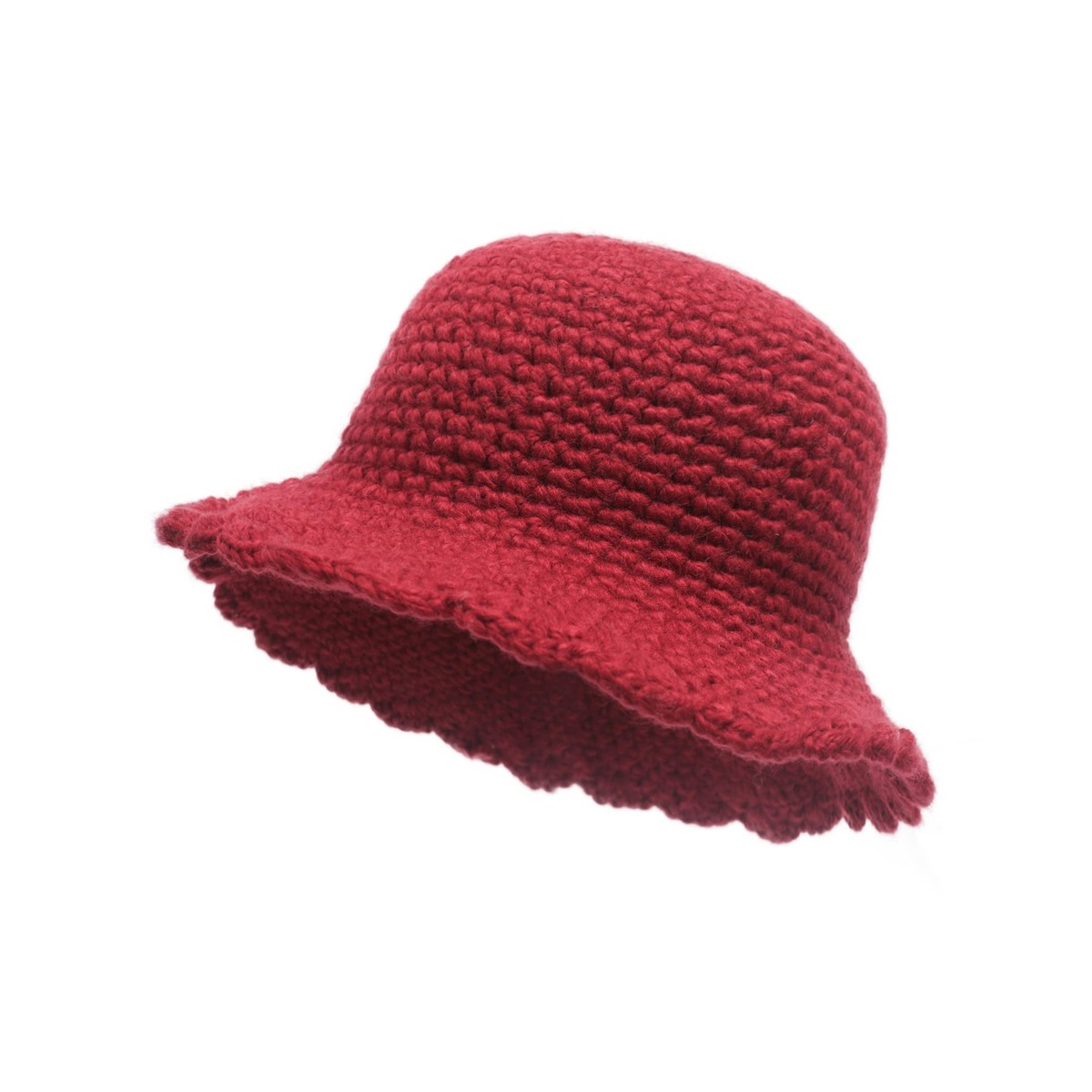 Women Winter Bucket Hat Fashion Knit Cloche Hat Solid Color Warm