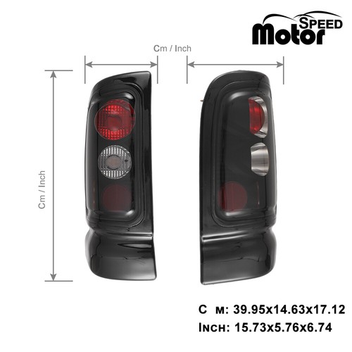 For 94-01 Dodge Ram 1500 2500 3500 Black Headlights Corner & Tail Lights Smoke - Picture 11 of 12