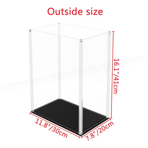 Sliding Door Acrylic Display Case Dustproof Box Perspex Clear Collectibles Large - Picture 18 of 20