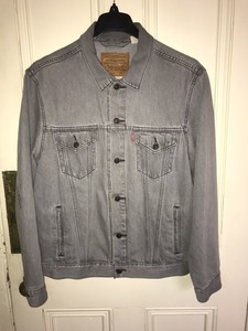 gray trucker jacket