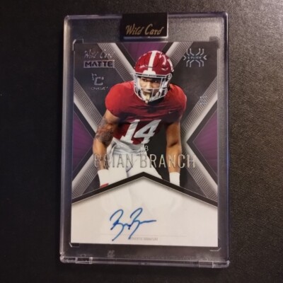AMPERS&ONE ブライアン サイン ポラロイド BRIAN 1/1 Brian Branch Rookie Auto Purple X-Plode 2023 Wild Card Matte