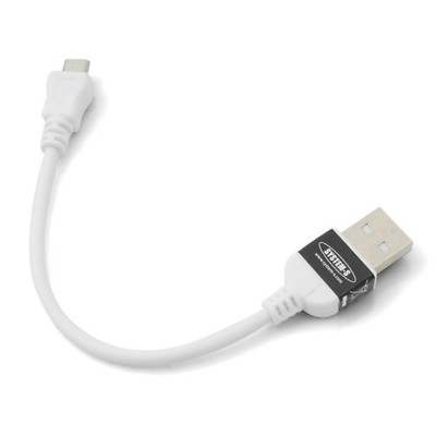 System-S 10 cm High Speed USB A auf Micro USB Ladekabel weiß