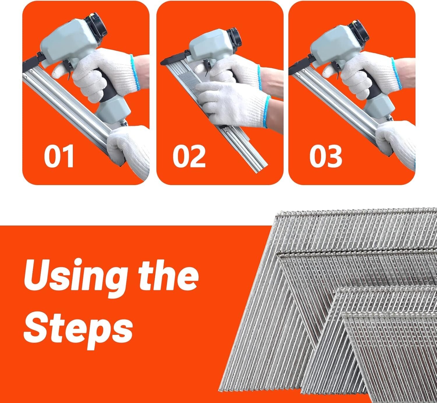 Versatile 16-Gauge Angled Finish Nails 900-Pack - Rust-Resistant & Durable