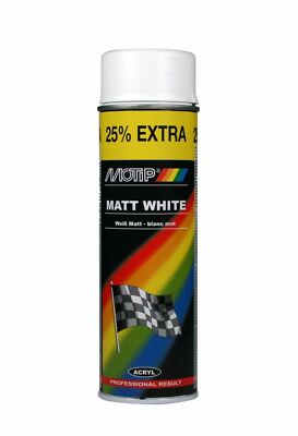 Motip Matt White Spray Paint - 500ml M04002 