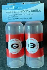 NCAA Georgia Bulldogs 9oz Infant Baby Bottle 2pk Baby Fanatic Officially License