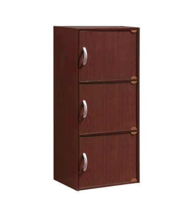 3-Shelf 3-Door Multi-purpose Storage Cabinet Pantry Cupboard Organizer Bookcase