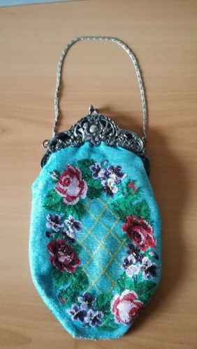 Borsa da sera con chiusura in argento epaca liberty con perline ricamate |  eBay