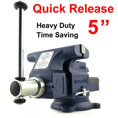 Quick Release 5 125mm Heavy Duty Engineers Bench Vice 6 Opening