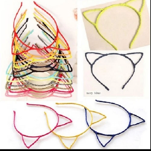 Juego de 15 diademas oreja gato en colores surtidos  Foto 2 de 4