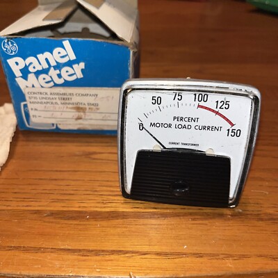 General Electric Ge 53-100L533LSPZIB Motor Load Current Panel Meter 0-150percent