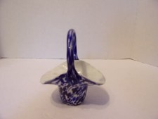 GIBSON GLASS 1986 BLUE AND WHITE MOTTLED MINI...